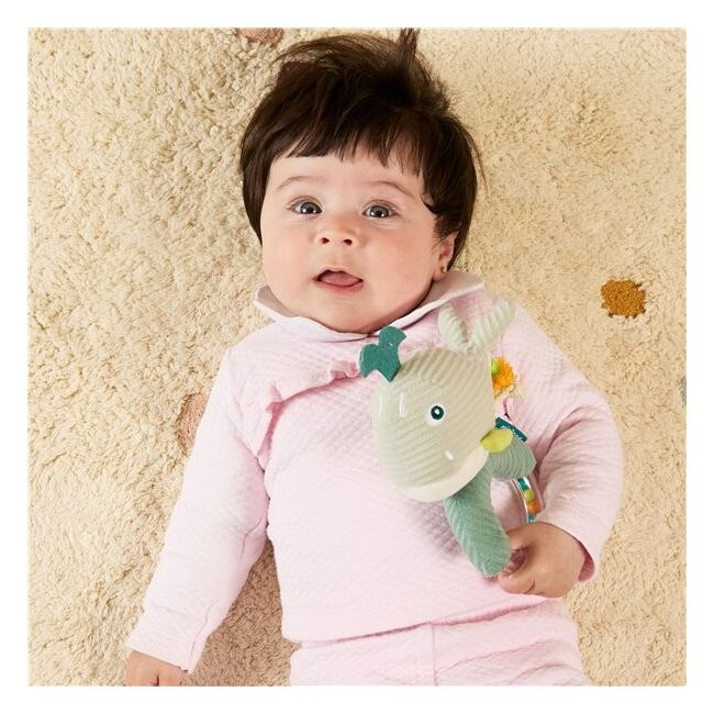 Set cadou bebe - zornaitoare si paturica moale de atasament ocean, de la 0 luni - okeml97360