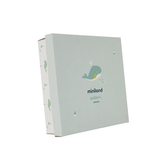 Set cadou bebe - zornaitoare si paturica moale de atasament ocean, de la 0 luni - okeml97360