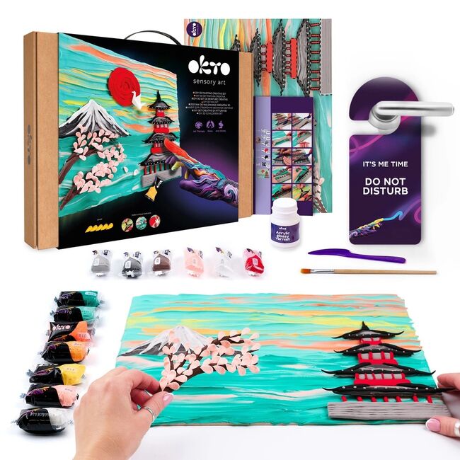 Set pictura 3D cu argila usoara, 30*40cm - Japan KRTOK10042