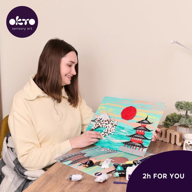 Set pictura 3D cu argila usoara, 30*40cm - Japan KRTOK10042