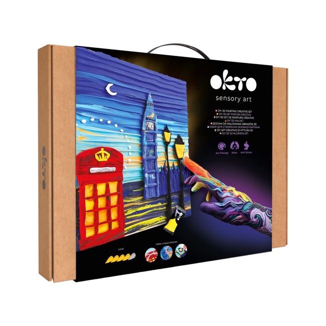 Set pictura 3D cu argila usoara, 30*40cm - London City KRTOK10041