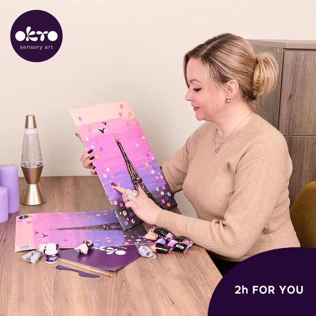 Set pictura 3D cu argila usoara, 30*40cm - Paris KRTOK10043