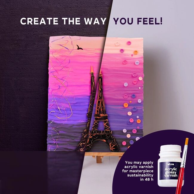 Set pictura 3D cu argila usoara, 30*40cm - Paris KRTOK10043