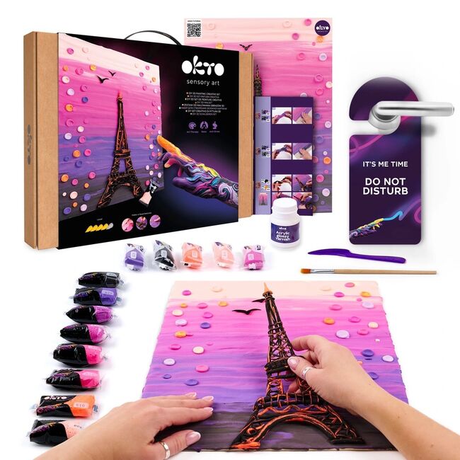 Set pictura 3D cu argila usoara, 30*40cm - Paris KRTOK10043