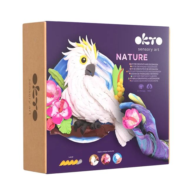 Set pictura 3D cu argila usoara, Nature - Cockatoo KRTOK20044