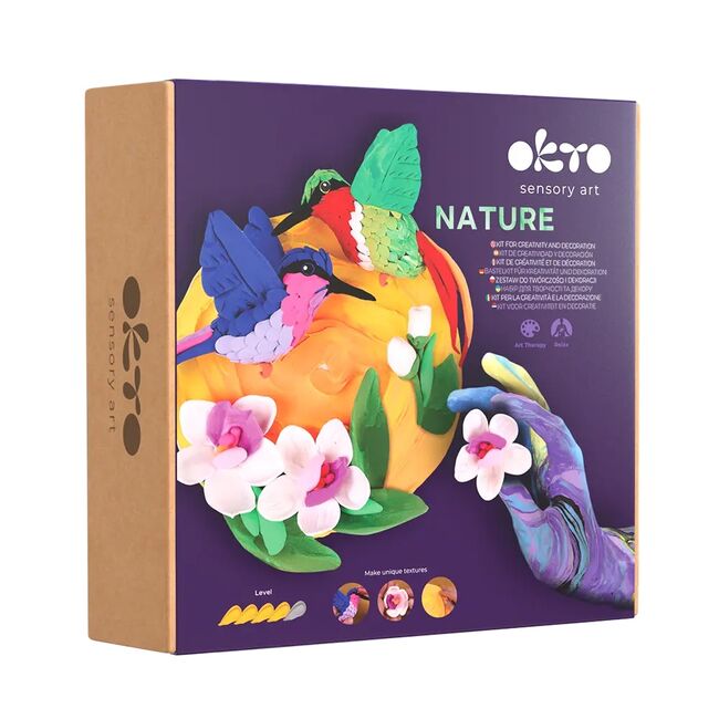 Set pictura 3D cu argila usoara, Nature - Hummingbirds KRTOK20043