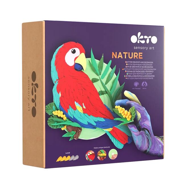 Set pictura 3D cu argila usoara, Nature - Macaw KRTOK20045