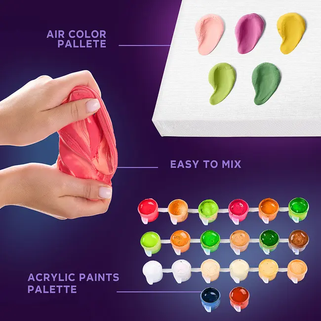 Set pictura si modelare 3D cu argila usoara, 30*40 cm - A Cat in a Flower Crown KRTOK30010