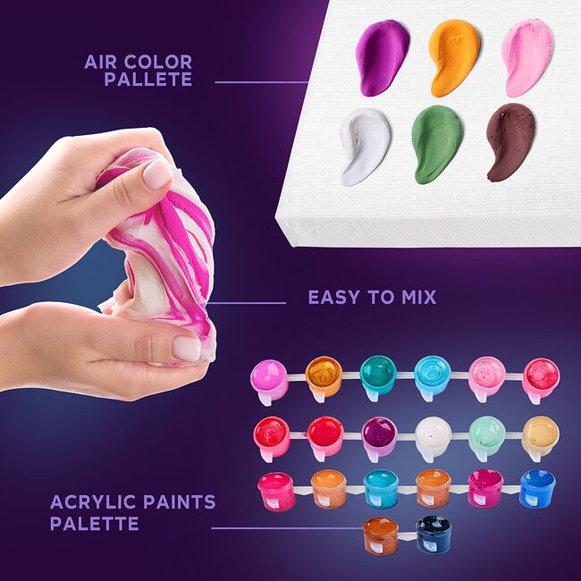 Set pictura si modelare 3D cu argila usoara, 30*40 cm - Hummingbirds in love KRTOK30012