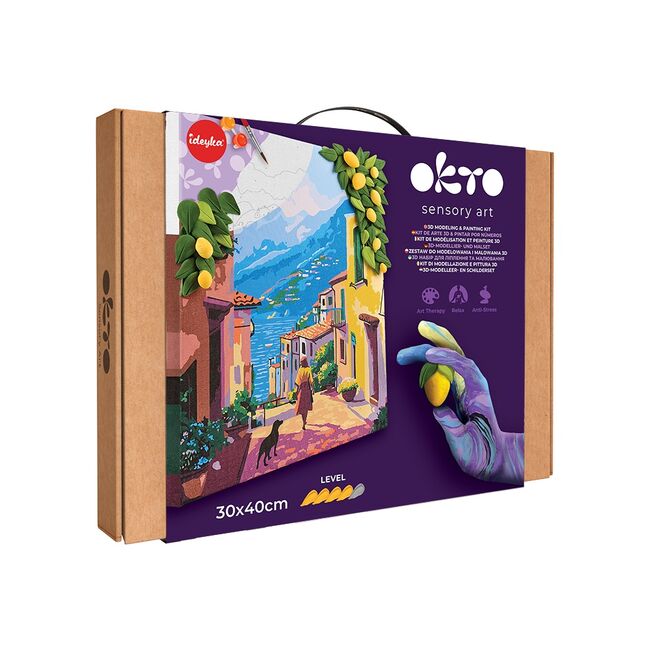 Set pictura si modelare 3D cu argila usoara, 30*40 cm - Lemon weekend KRTOK30008