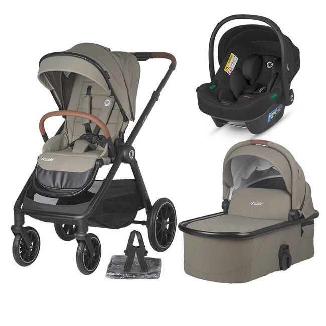 Sistem modular 3in1 coccolle aspen sand beige + scoica auto isize coccolle knox black smb324062344325080360