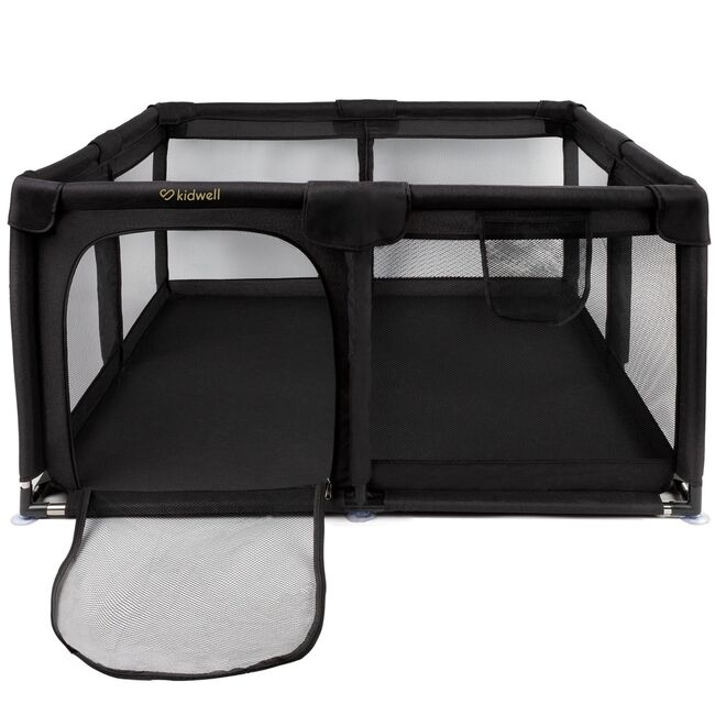 Tarc De Joaca Kidwell Fanko Negru 130x130 Cm   Spatiu Sigur, Modern Si Confortabil Pentru Copilul Tau Pjbkomofan03a4