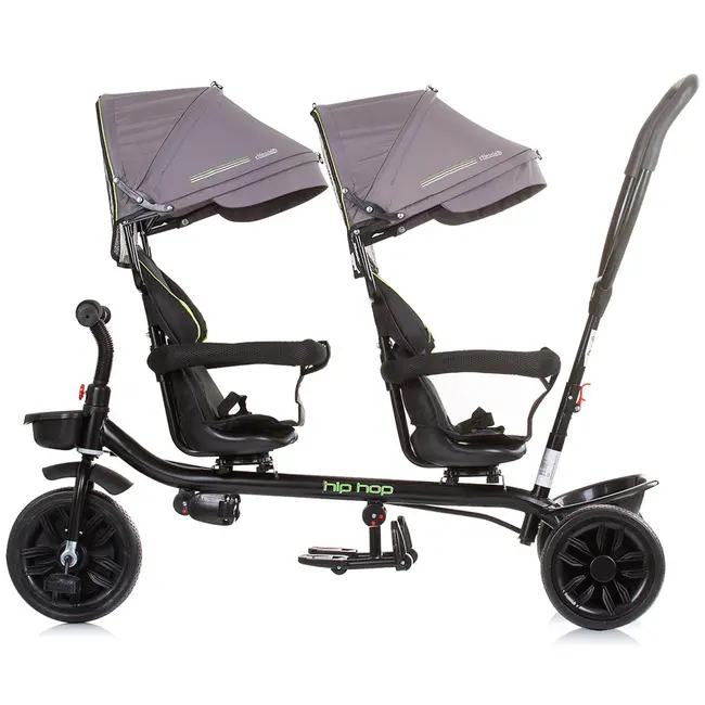 Tricicleta gemeni Chipolino Hip Hop graphite HUBTRKHH0232GT