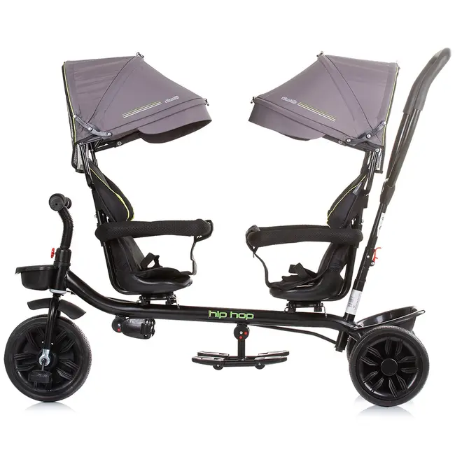 Tricicleta gemeni Chipolino Hip Hop graphite HUBTRKHH0232GT