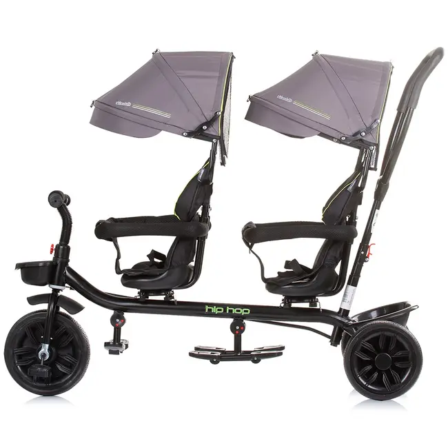 Tricicleta gemeni Chipolino Hip Hop graphite HUBTRKHH0232GT