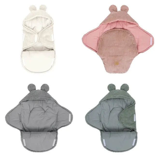 Baby Wrap With Bear Ears - Aesthetic Olive Green ,   Confort Si Siguranta Din Primele Clipe Pjbmaot33ie