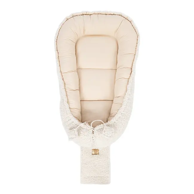 Babynest Pentru Bebelusi Meowbaby   Bearly Cream ,   Spatiu Sigur Pentru Somn Si Joaca Pjbmbek091i