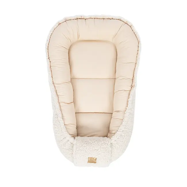 Babynest Pentru Bebelusi Meowbaby   Bearly Cream ,   Spatiu Sigur Pentru Somn Si Joaca Pjbmbek091i