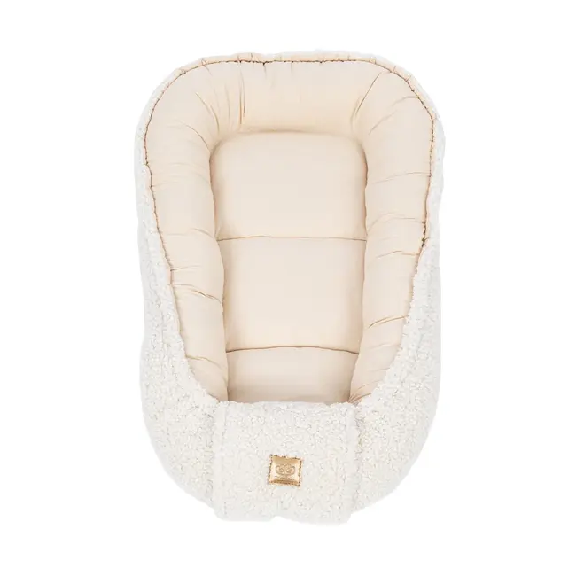 Babynest Pentru Bebelusi Meowbaby   Bearly Cream ,   Spatiu Sigur Pentru Somn Si Joaca Pjbmbek091i