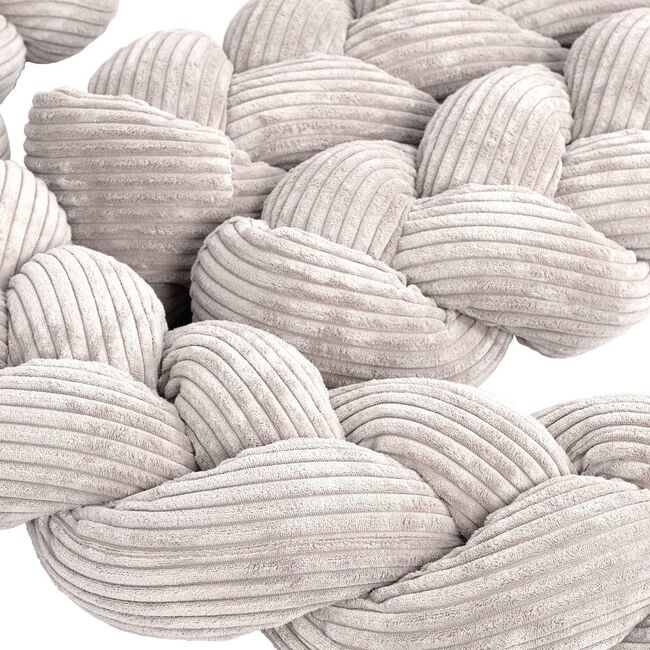 Bumper Impletit Pentru Patut ,   Meowbaby   Aesthetic Ecru, 200 Cm Pjbwkae02