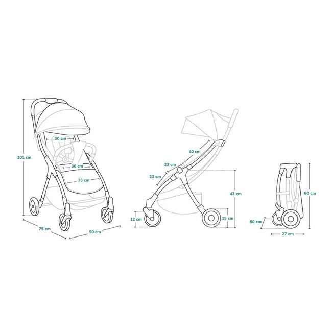 Carucior sport, Lionelo, Julie One, De la nastere, Greutate redusa, Cu accesorii, Cadru din aluminiu, 0-22 kg, Pliere compacta pentru avion, Conform cu standardele europene de securitate EN1888-1 si EN1888-2, Gri BYNLO-JULIE_ONE_STONE_GREY