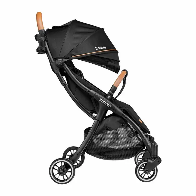 Carucior sport, Lionelo, Julie One, De la nastere, Greutate redusa, Cu accesorii, Cadru din aluminiu, 0-22 kg, Pliere compacta pentru avion, Conform cu standardele europene de securitate EN1888-1 si EN1888-2, Negru BYNLO-JULIE_ONE_BLACK