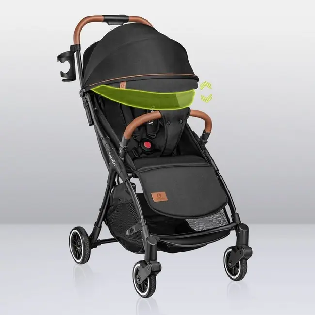 Carucior sport, Lionelo, Julie One, De la nastere, Greutate redusa, Cu accesorii, Cadru din aluminiu, 0-22 kg, Pliere compacta pentru avion, Conform cu standardele europene de securitate EN1888-1 si EN1888-2, Negru BYNLO-JULIE_ONE_BLACK