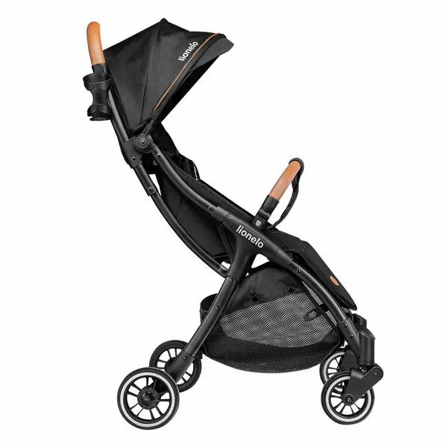 Carucior sport, Lionelo, Julie One, De la nastere, Greutate redusa, Cu accesorii, Cadru din aluminiu, 0-22 kg, Pliere compacta pentru avion, Conform cu standardele europene de securitate EN1888-1 si EN1888-2, Negru BYNLO-JULIE_ONE_BLACK