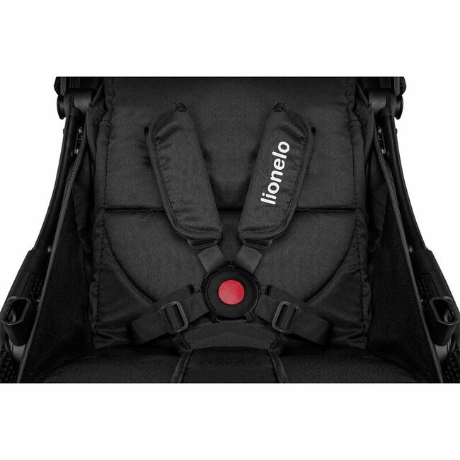 Carucior sport, Lionelo, Julie One, De la nastere, Greutate redusa, Cu accesorii, Cadru din aluminiu, 0-22 kg, Pliere compacta pentru avion, Conform cu standardele europene de securitate EN1888-1 si EN1888-2, Negru BYNLO-JULIE_ONE_BLACK