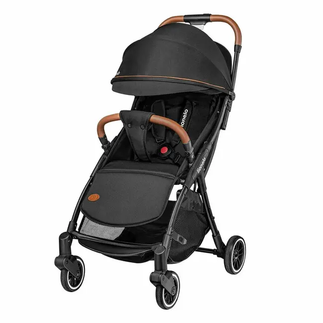 Carucior sport, Lionelo, Julie One, De la nastere, Greutate redusa, Cu accesorii, Cadru din aluminiu, 0-22 kg, Pliere compacta pentru avion, Conform cu standardele europene de securitate EN1888-1 si EN1888-2, Negru BYNLO-JULIE_ONE_BLACK