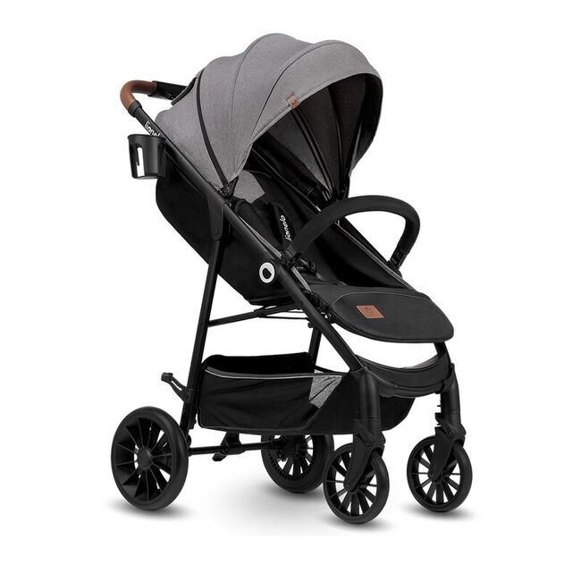 Carucior sport, Lionelo, Zoey, De la nastere, Cu accesorii, Cadru din aluminiu, 0- 15 kg, Conform cu standardul european de securitate EN1888-1, Gri BYNLO-ZOEY_GREY_STONE