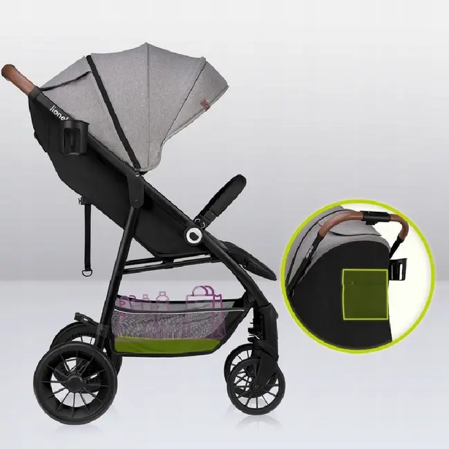 Carucior sport, Lionelo, Zoey, De la nastere, Cu accesorii, Cadru din aluminiu, 0- 15 kg, Conform cu standardul european de securitate EN1888-1, Gri BYNLO-ZOEY_GREY_STONE