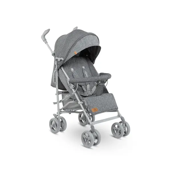 Carucior sport compact, Lionelo, Irma, Spatar reglabil in 4 pozitii, Suport picioare reglabil, Manere rotative, Pliere tip umbrela, 6- 36 luni, Pana la 15 kg, Conform cu EN1888-1:2018, Gri BYNLO-IRMA_GREY/DARKGREY