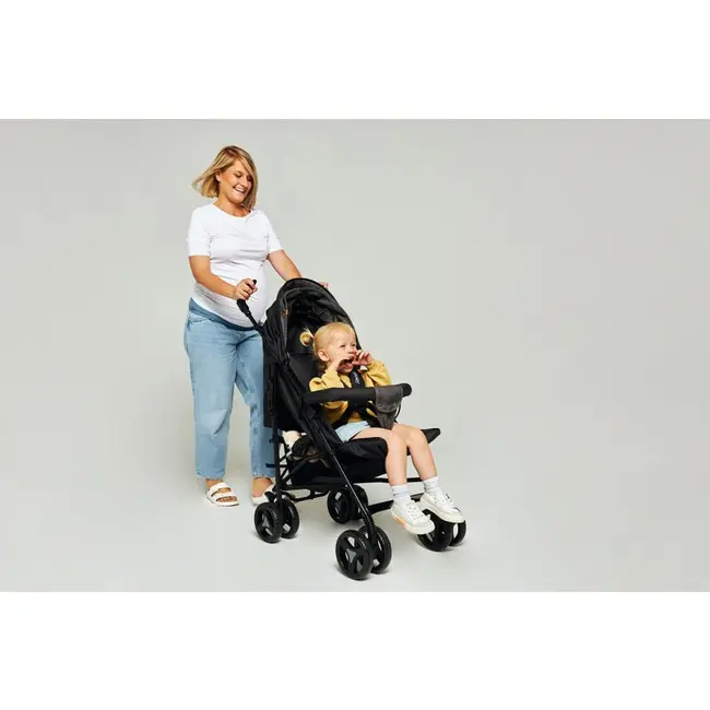 Carucior sport compact, Lionelo, Irma, Spatar reglabil in 4 pozitii, Suport picioare reglabil, Manere rotative, Pliere tip umbrela, 6- 36 luni, Pana la 15 kg, Conform cu EN1888-1:2018, Gri BYNLO-IRMA_GREY/DARKGREY