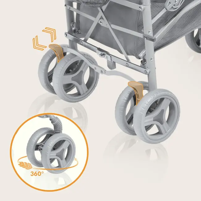 Carucior sport compact, Lionelo, Irma, Spatar reglabil in 4 pozitii, Suport picioare reglabil, Manere rotative, Pliere tip umbrela, 6- 36 luni, Pana la 15 kg, Conform cu EN1888-1:2018, Gri BYNLO-IRMA_GREY/DARKGREY