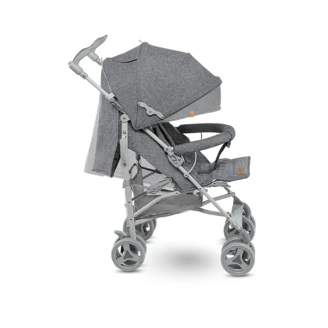 Carucior sport compact, Lionelo, Irma, Spatar reglabil in 4 pozitii, Suport picioare reglabil, Manere rotative, Pliere tip umbrela, 6- 36 luni, Pana la 15 kg, Conform cu EN1888-1:2018, Gri BYNLO-IRMA_GREY/DARKGREY