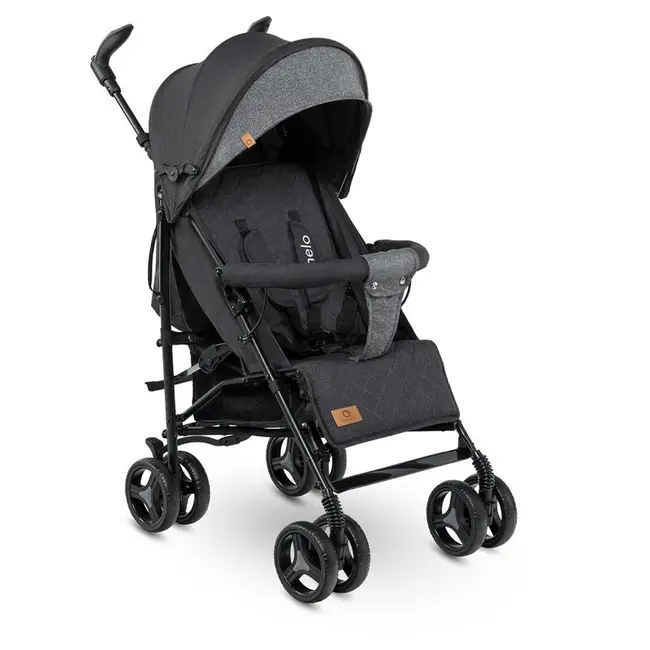 Carucior sport compact, Lionelo, Irma, Spatar reglabil in 4 pozitii, Suport picioare reglabil, Manere rotative, Pliere tip umbrela, 6- 36 luni, Pana la 15 kg, Conform cu EN1888-1:2018, Gri/Negru BYNLO-IRMA_BLACK/DARKGREY