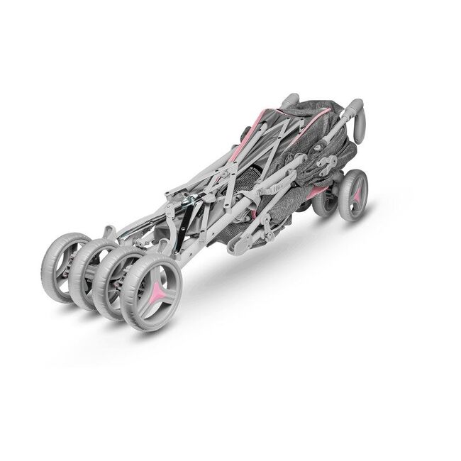 Carucior sport compact, Lionelo, Irma, Spatar reglabil in 4 pozitii, Suport picioare reglabil, Manere rotative, Pliere tip umbrela, 6- 36 luni, Pana la 15 kg, Conform cu EN1888-1:2018, Roz BYNLO-IRMA_PINK