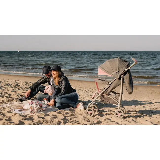 Carucior sport compact, Lionelo, Irma, Spatar reglabil in 4 pozitii, Suport picioare reglabil, Manere rotative, Pliere tip umbrela, 6- 36 luni, Pana la 15 kg, Conform cu EN1888-1:2018, Roz BYNLO-IRMA_PINK