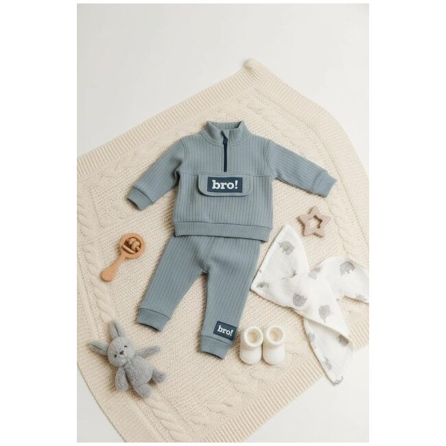 Costum din bumbac 100% pentru bebeluși - bro bbl15