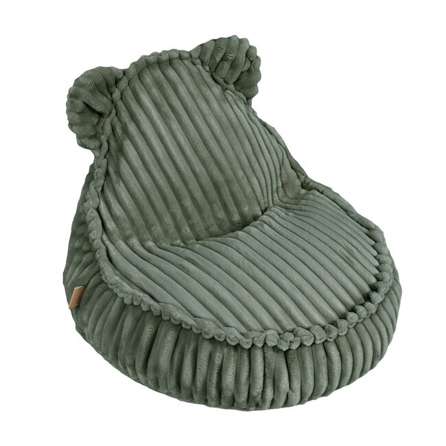 Fotoliu Tip Puf Pentru Copii Meowbaby   Churros Teddy Sako Bag ,   Olive Sage Green, Material Certificat Oeko-tex Pjbcstosg001ie