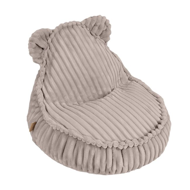 Fotoliu Tip Puf Pentru Copii Meowbaby   Churros Teddy Sako Bag ,   Pebble Beige, Material Certificat Oeko-tex Pjbcstpg001
