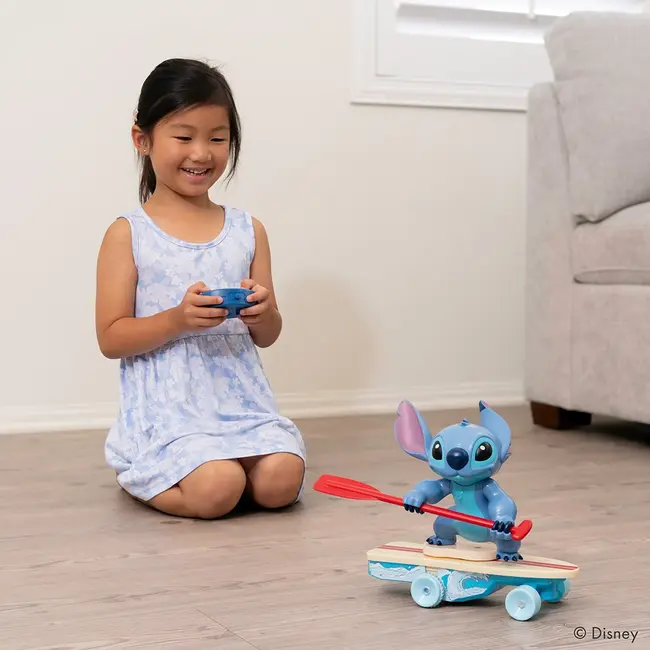 Masina Jada Toys Surfer Stitch 25 cm cu telecomanda HUBS9336064314R00