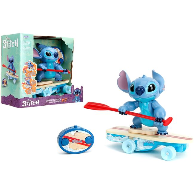 Masina Jada Toys Surfer Stitch 25 cm cu telecomanda HUBS9336064314R00