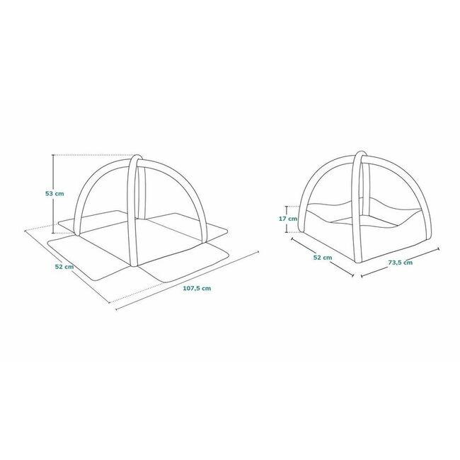 Salteluta interactiva, Lionelo, Anika, Cu jucarii, Oglinda, Perna, Conform cu standardul european de securitate EN71, Multicolor BYNLO-ANIKA_PLUS_BLUE/YELLOW