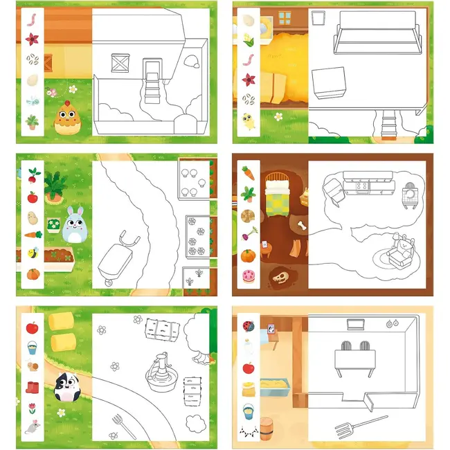 Set water magic de colorat: la ferma cu squishies