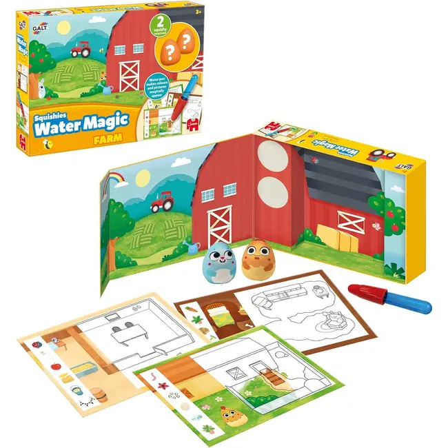 Set water magic de colorat: la ferma cu squishies