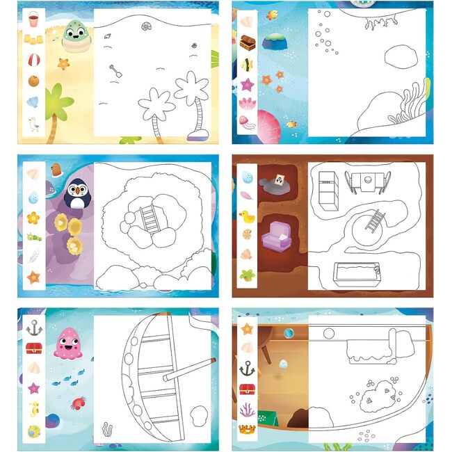 Set water magic de colorat: la mare cu squishies