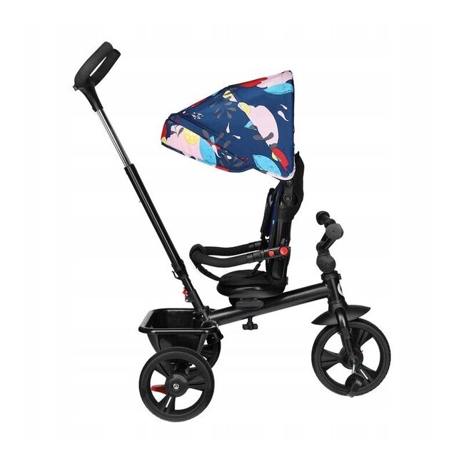 Tricicleta copii, Lionelo, Haari, Ultrapliabila, Multifunctionala, Suport picioare, Control al directiei, Scaun reversibil, Rotire 360 grade, Conform cu standardul european de securitate EN71, Albastru BYNLO-HAARI_BLUE_NAVY