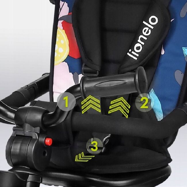 Tricicleta copii, Lionelo, Haari, Ultrapliabila, Multifunctionala, Suport picioare, Control al directiei, Scaun reversibil, Rotire 360 grade, Conform cu standardul european de securitate EN71, Albastru BYNLO-HAARI_BLUE_NAVY